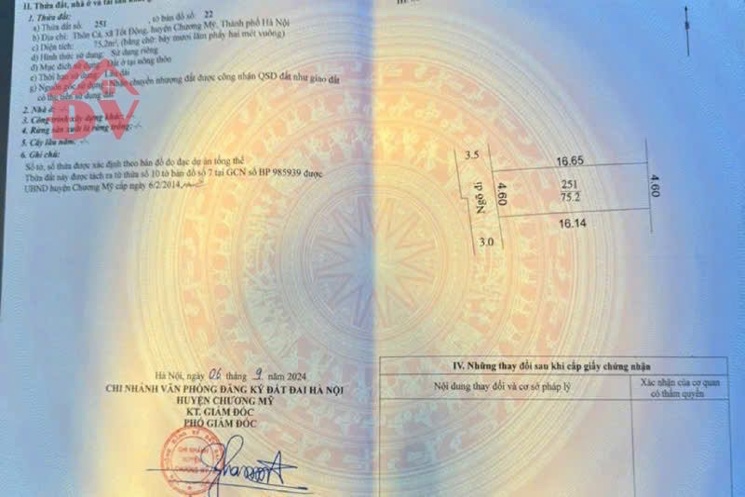 SIÊU HÓT BÁN LÔ ĐẤT ĐẸP 75,2M TẠI TỐT ĐỘNG-CHƯƠNG MỸ-HÀ NỘI