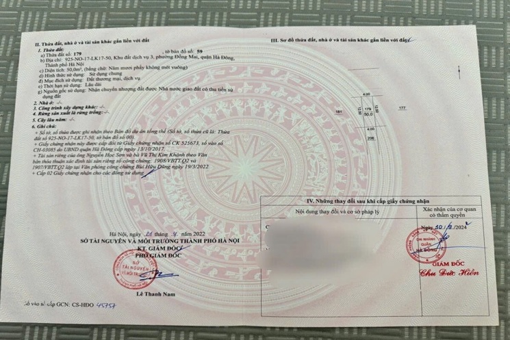 BÁN LÔ ĐẤT 50M DỊCH VỤ3- ĐỒNG MAI-HÀ ĐÔNG-HÀ NỘI