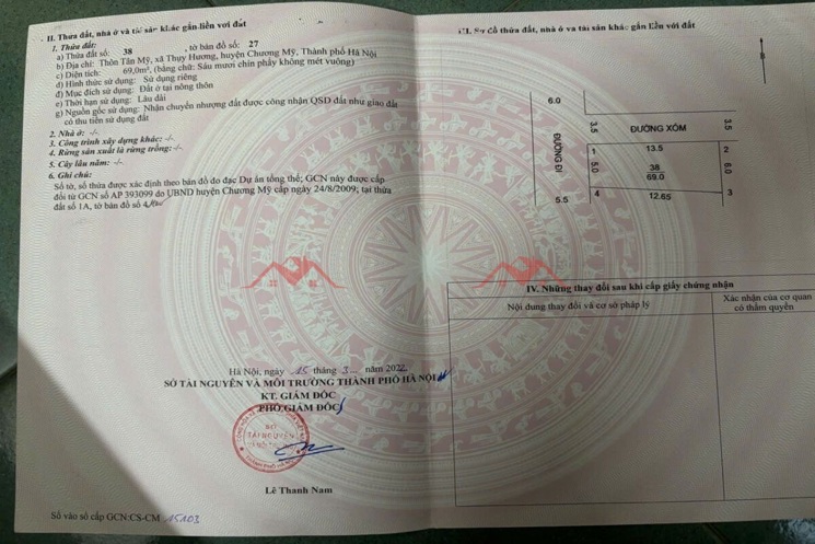 HÀNG HIẾM 69M TẠI THỤY HƯƠNG-CHƯƠNG MỸ-HÀ NỘI