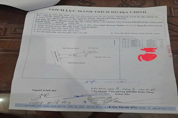 1.1x tỷ 80m2 Đoàn Kết Minh Tân Kiến Thụy Zalo 0567222555