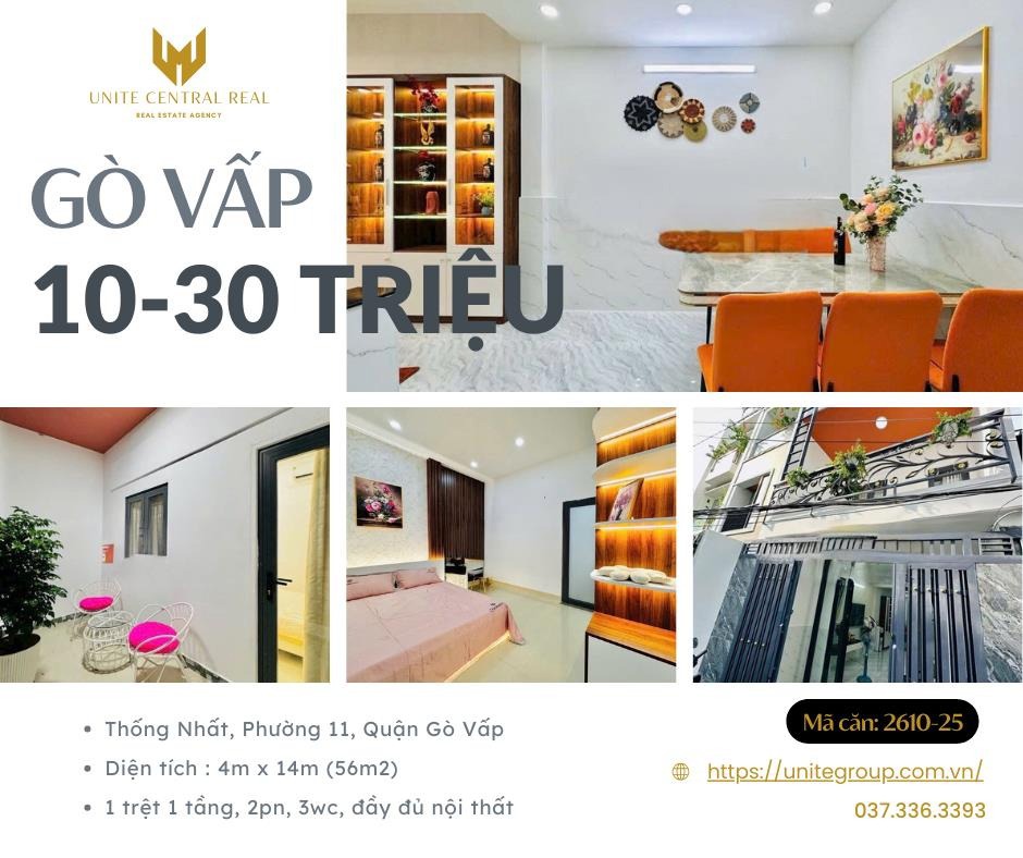 Cho Thuê Nhà Gò Vấp Full Nội Thất: Giá Từ 10-30 Triệu - 2-4 Phòng Ngủ