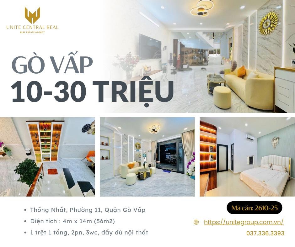 Cho Thuê Nhà Gò Vấp Full Nội Thất: Giá Từ 10-30 Triệu - 2-4 Phòng Ngủ