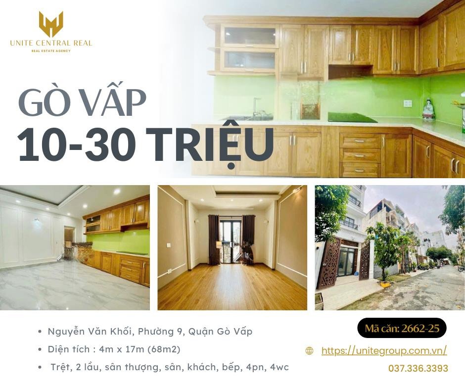 Cho Thuê Nhà Gò Vấp Full Nội Thất: Giá Từ 10-30 Triệu - 2-4 Phòng Ngủ