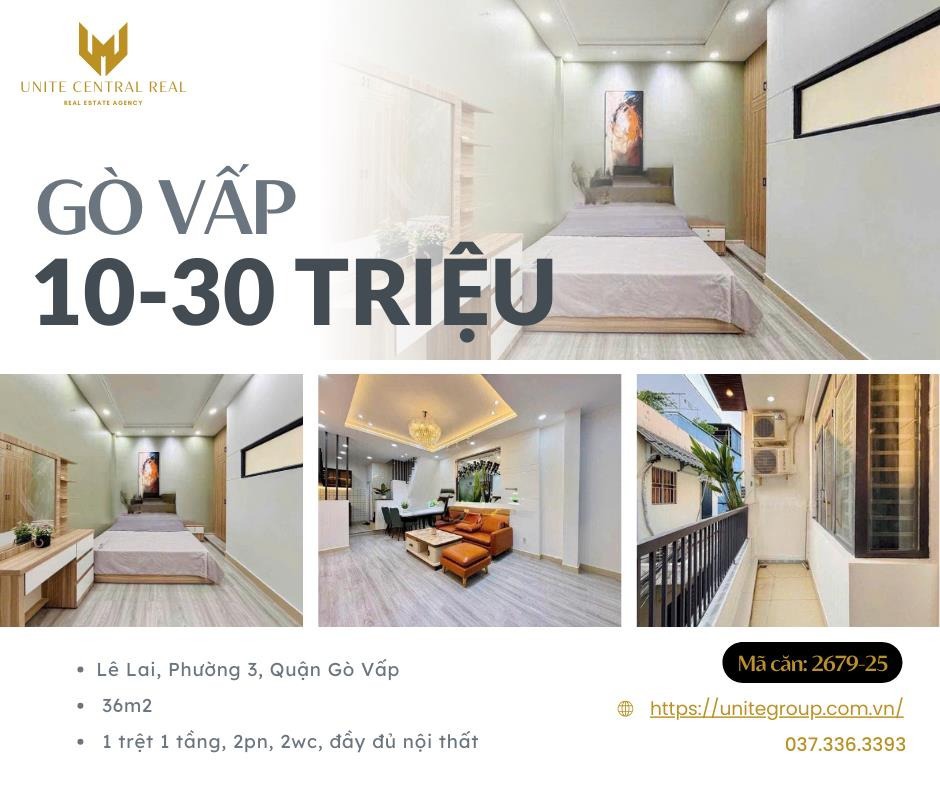 Cho Thuê Nhà Gò Vấp Full Nội Thất: Giá Từ 10-30 Triệu - 2-4 Phòng Ngủ
