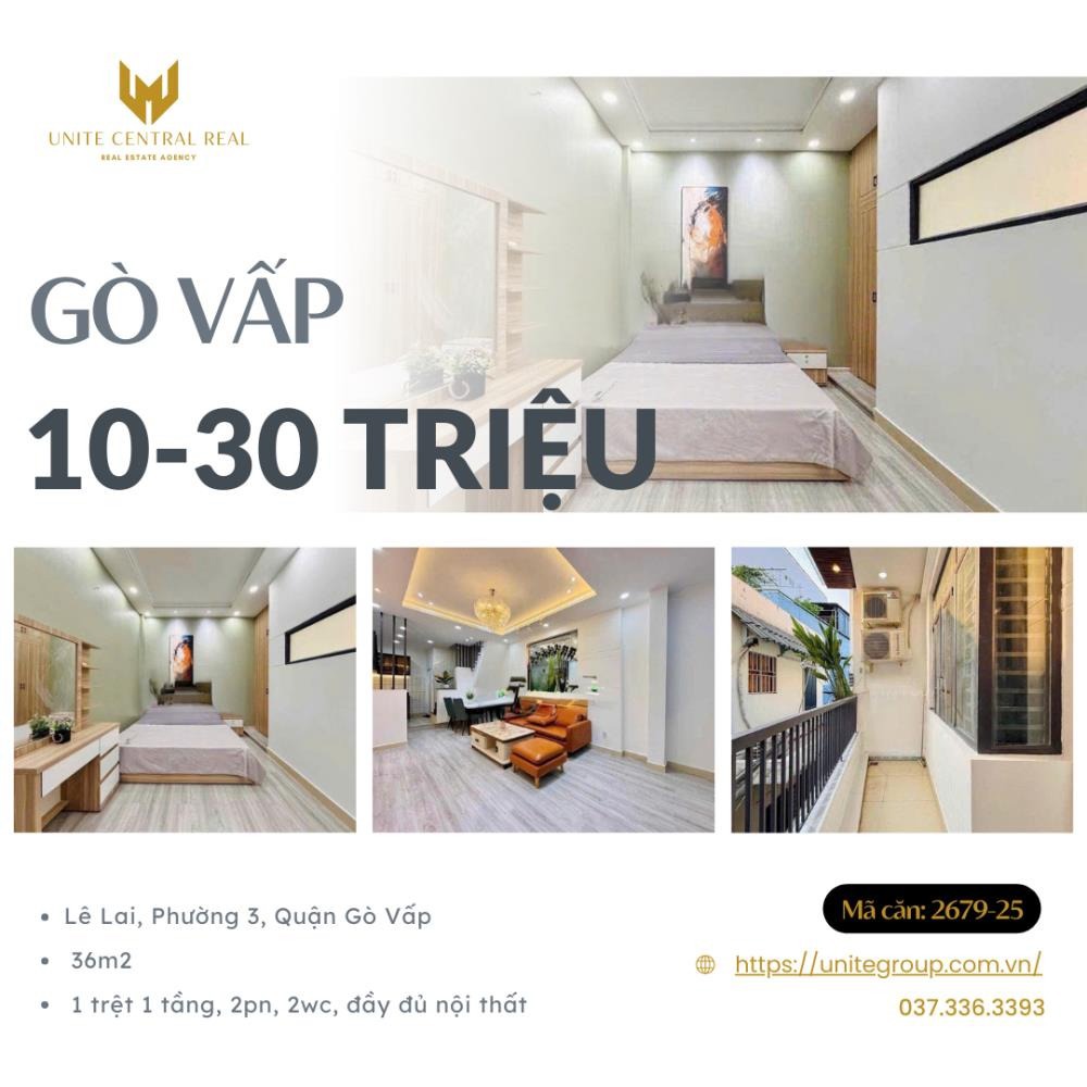 Cho Thuê Nhà Gò Vấp Full Nội Thất: Giá Từ 10-30 Triệu - 2-4 Phòng Ngủ