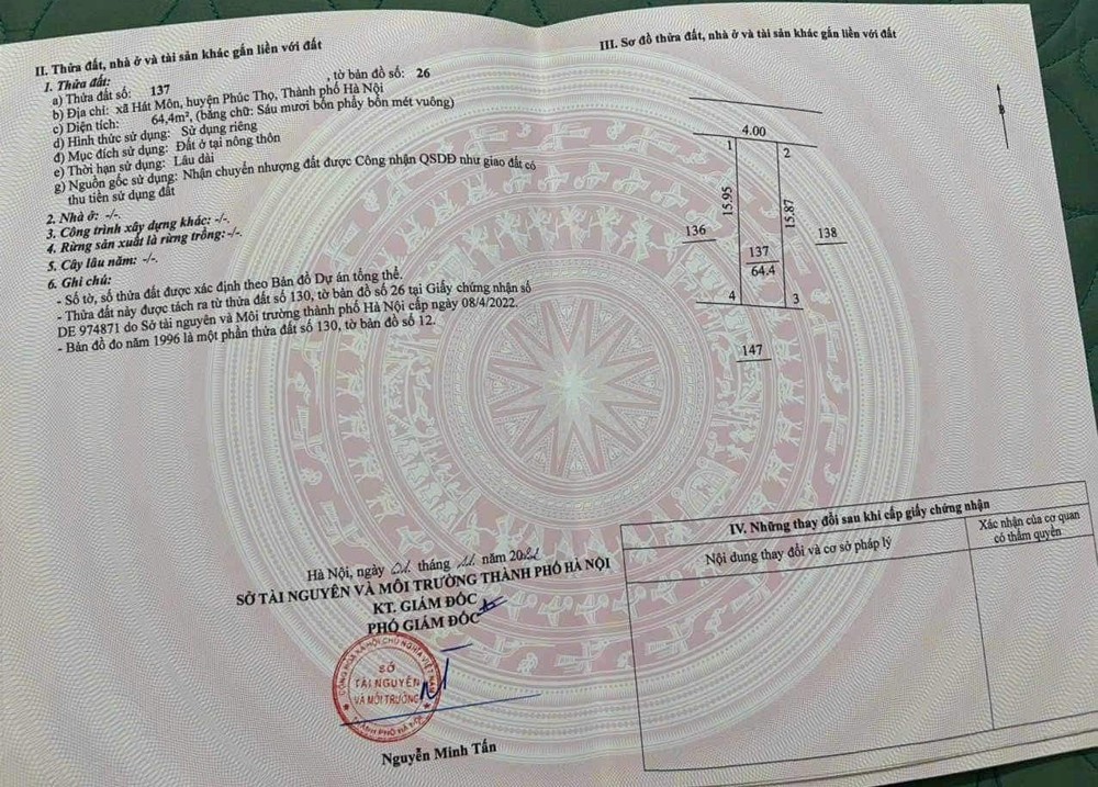 DUY NHẤT LÔ 64,4M ĐẤT ĐẸP THANH ĐA _ HÁT MÔN - PHÚC THỌ