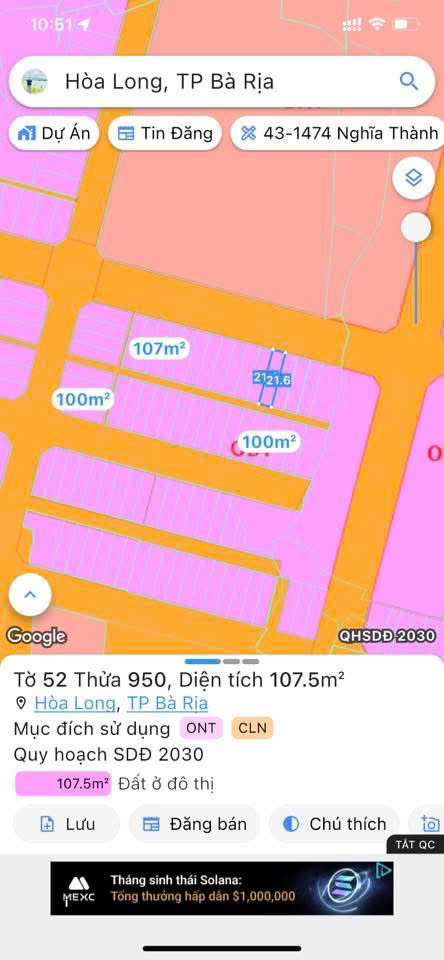 Nền nhà đối diện công viên cây xanh giá chỉ 1ty150