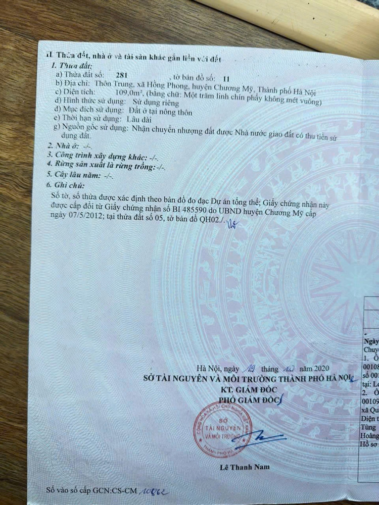 SIÊU PHẨM TRỤC CHÍNH KINH DOANH 109M TẠI HỒNG PHONG-CHƯƠNG MỸ-HÀ NỘI