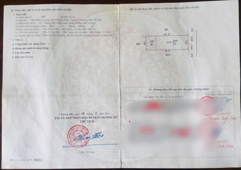 BÁN NHÀ ĐẸP 40M TẠI HOÀNG DIỆU-CHƯƠNG MỸ-HÀ NỘI