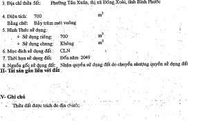 Chính Chủ Cần bán nhanh đất 700m² có nhà tạm tại TP. Đồng Xoài – Giá 6,3 tỷ