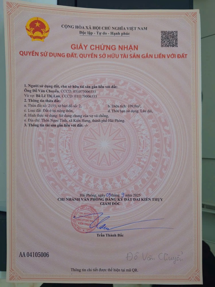 1.8x tỷ 109m2 Kỳ Sơn Kiến Thụy Zalo 0567222555