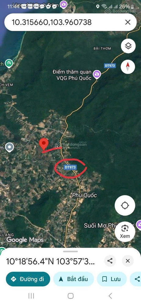 4000m2 (4tỷ250 nguyên lô)/ view trực diện hồ Cửa Cạn, Đảo Ngọc, Phú Quốc giâ đầu tư