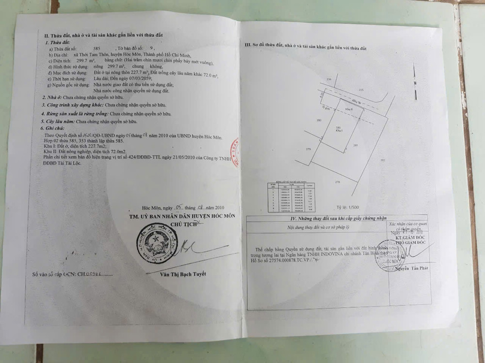 NHÀ XƯỞNG (12.5x24.5) MT NGUYỄN THỊ NGHÉ, THỚI TAM THÔN, HÓC MÔN CHỈ 9.5 TỶ