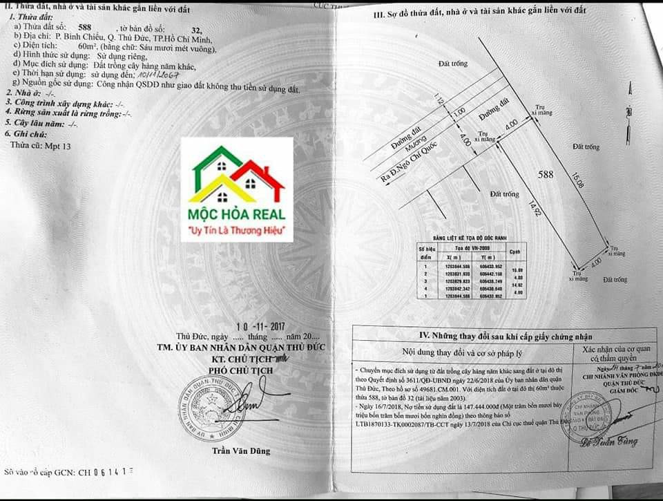 Bán Lô Đất Hẻm 5m số 114 Ngô Chí Quốc, phường Bình Chiểu, Thành Phố Thủ Đức