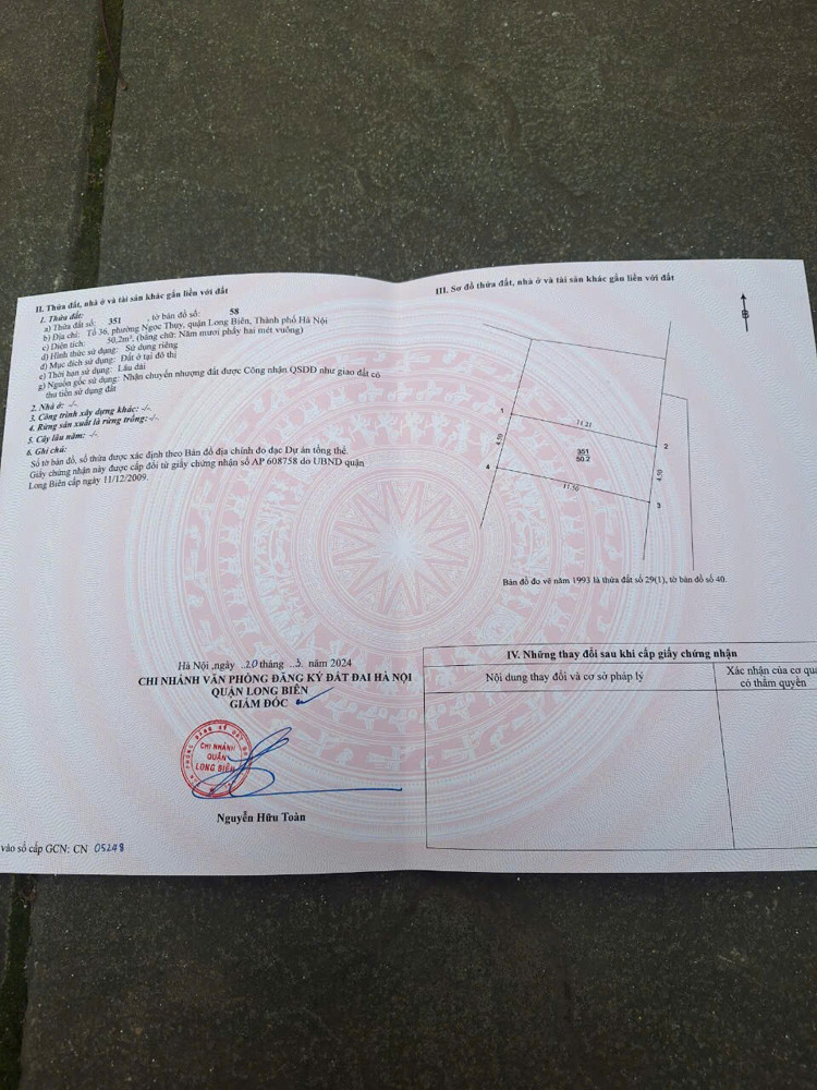 Nhanh Tay - Đất Ngọc Thụy - Cách Cầu Chương Dương 3km - 50m2 -  5Ty2