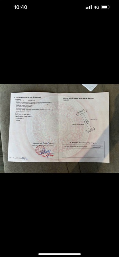 23.5 triệu/m2 175m2 Hải Thành 2 Dương Kinh Zalo 0567222555