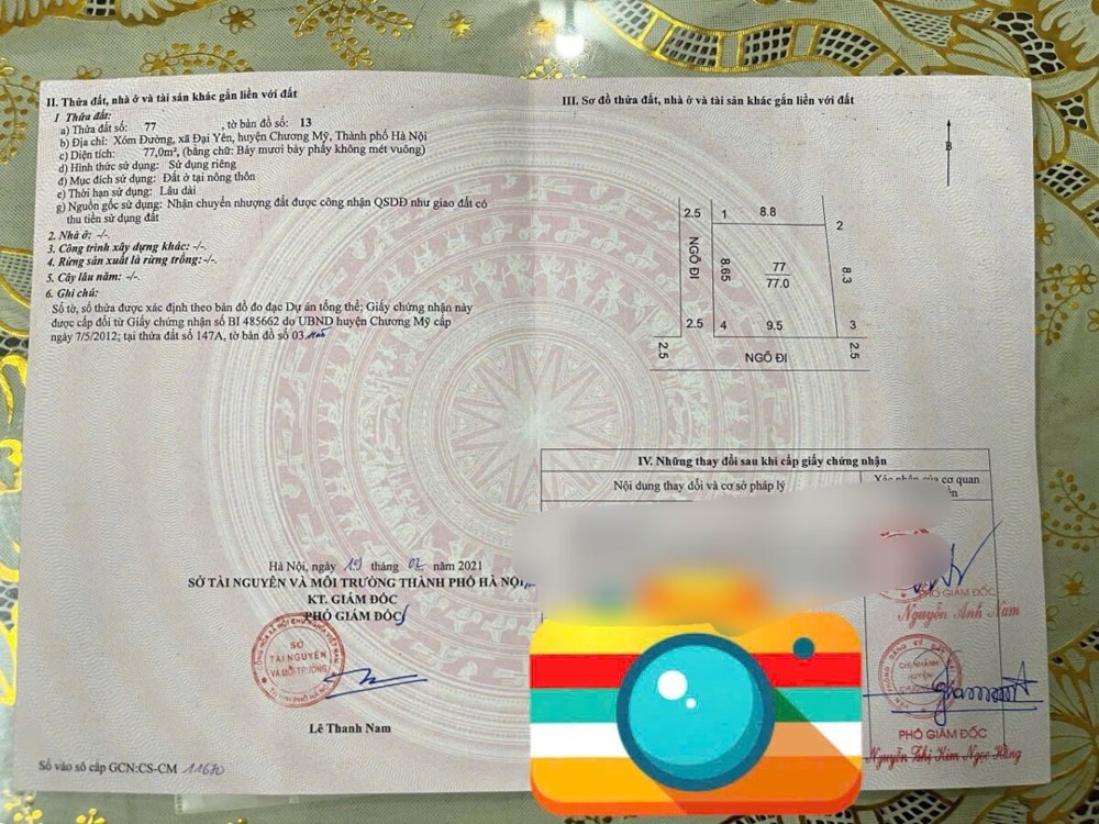 SIÊU HIẾM 77M TẠI ĐẠI YÊN-CHƯƠNG MỸ-HÀ NỘI