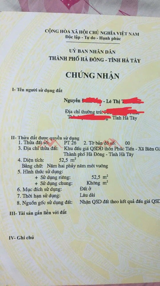 SIÊU PHẨM 52,5M TẠI BIÊN GIANG-HÀ ĐÔNG-HÀ NỘI