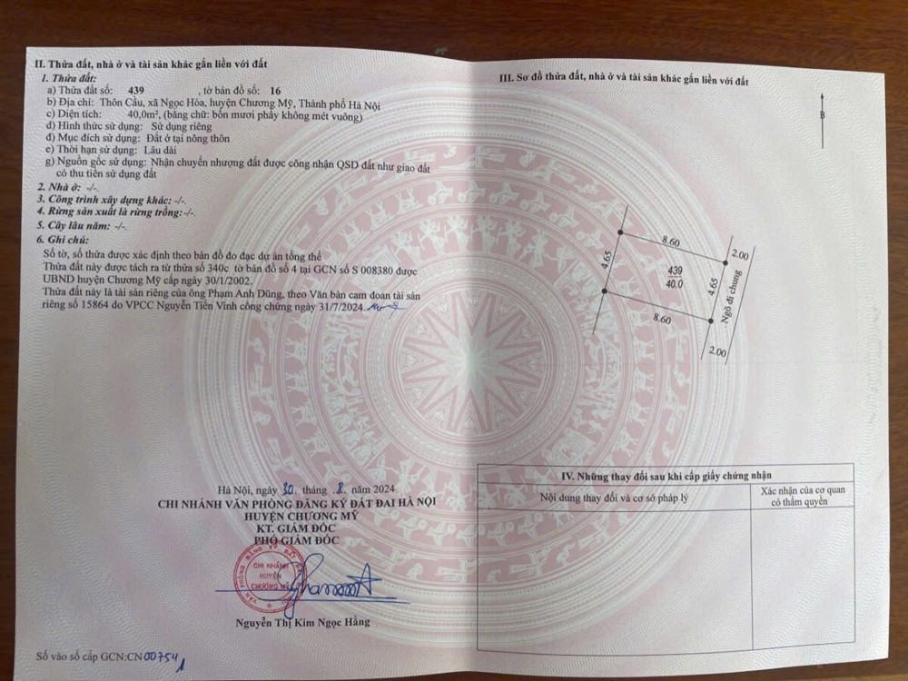 BÁN NHÀ 40M TẠI NGỌC HÒA-CHƯƠNG MỸ-HÀ NỘI