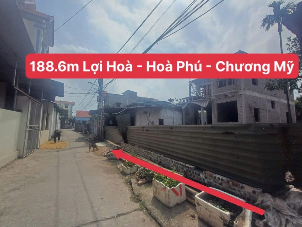 CHÍNH CHỦ BÁN LÔ ĐẤT 188,6M TẠI HÒA PHÚ-CHƯƠNG MỸ-HÀ NỘI