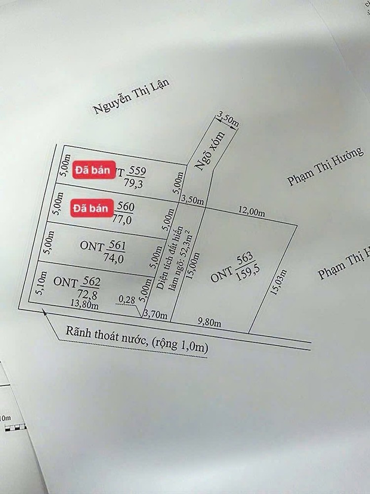 7xx triệu 74m2 Kính Trực – Tân Phong – Kiến Thụy Zalo 0567222555