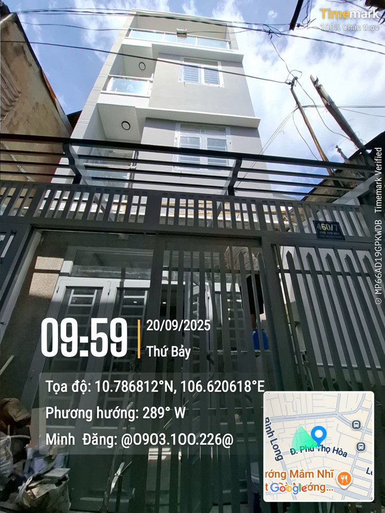 Sát MT Phú Thọ Hòa 4Tầng Mới Đẹp Giá Nhỉnh 4 Đồng 3PN+3WC+Sân Thượng