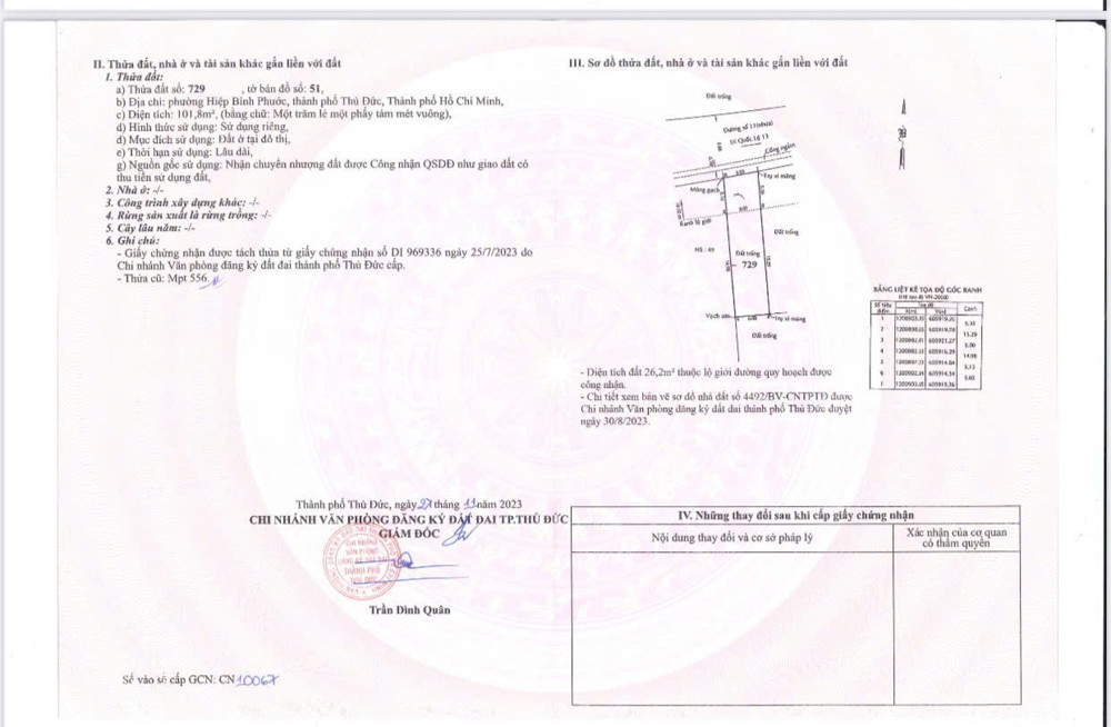 CẦN BÁN LÔ ĐẤT MẶT TIỀN ĐƯỜNG SỐ 11 - HIỆP BÌNH PHƯỚC, THÀNH PHỐ THỦ ĐỨC