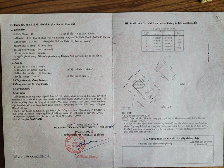 NHÀ ĐẸP – GIÁ TỐT  – CHÍNH CHỦ CẦN BÁN NHANH TẠI 118/127a/61 Phan Huy Ích, Tân Sơn, HCM
