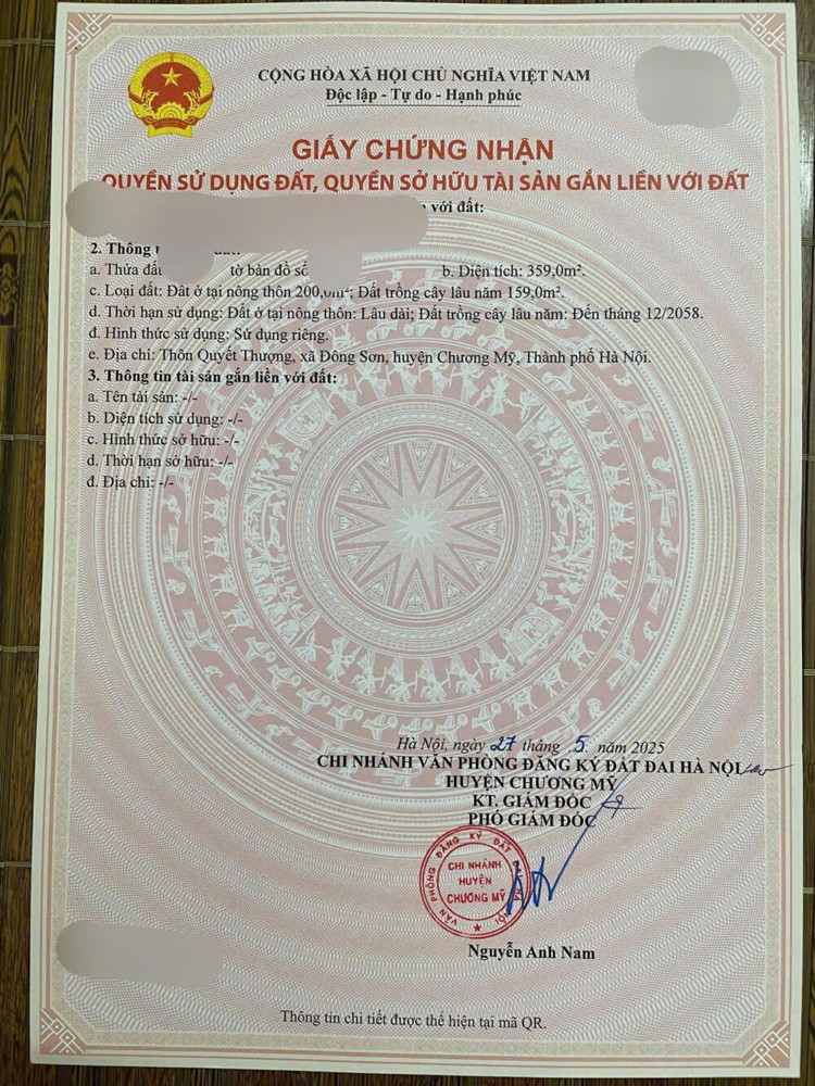 SIÊU PHẨM PHÂN LÔ 359M TẠI ĐÔNG SƠN-CHƯƠNG MỸ-HÀ NỘI