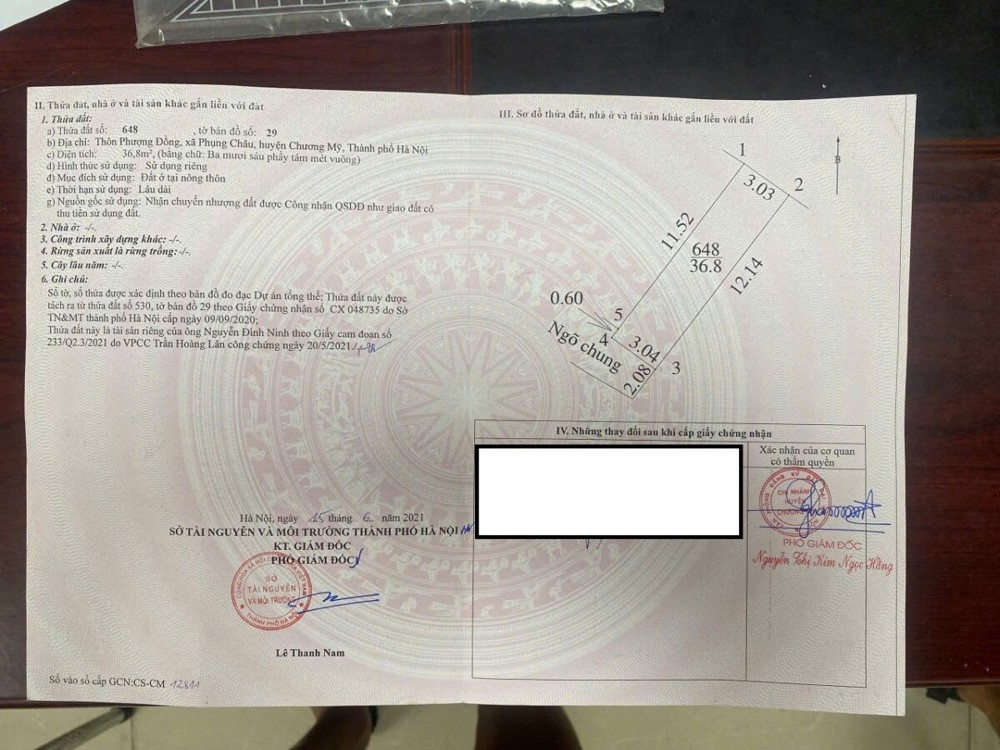 LÔ ĐẤT TẶNG NHÀ SIÊU ĐẸP 36,8M TẠI PHỤNG CHÂU-PHƯỜNG CHƯƠNG MỸ-HÀ NỘI