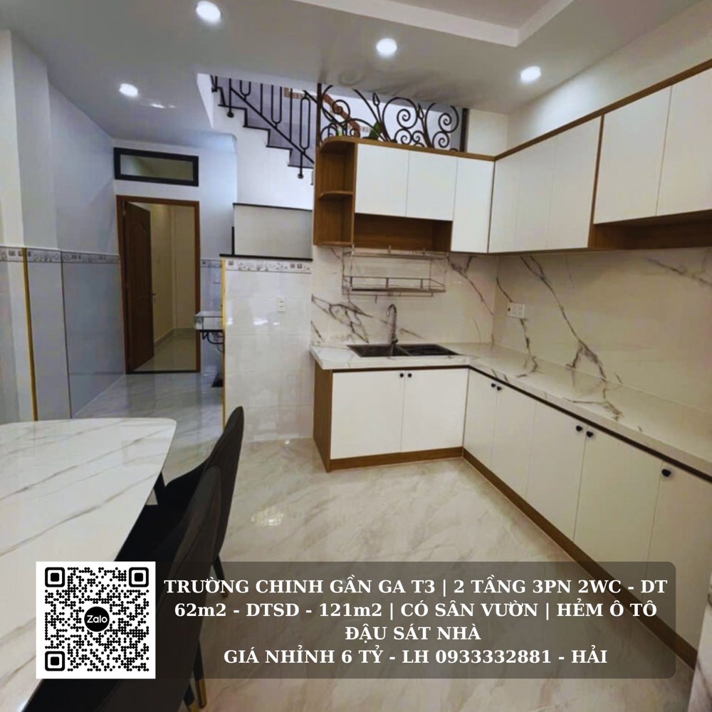 HXH TRƯỜNG CHINH 63m2 CẠNH GA T3, BẢY HIỀN. NHÀ MỚI VÀO Ở NGAY NHỈNH 6 TỶ CÒN TL