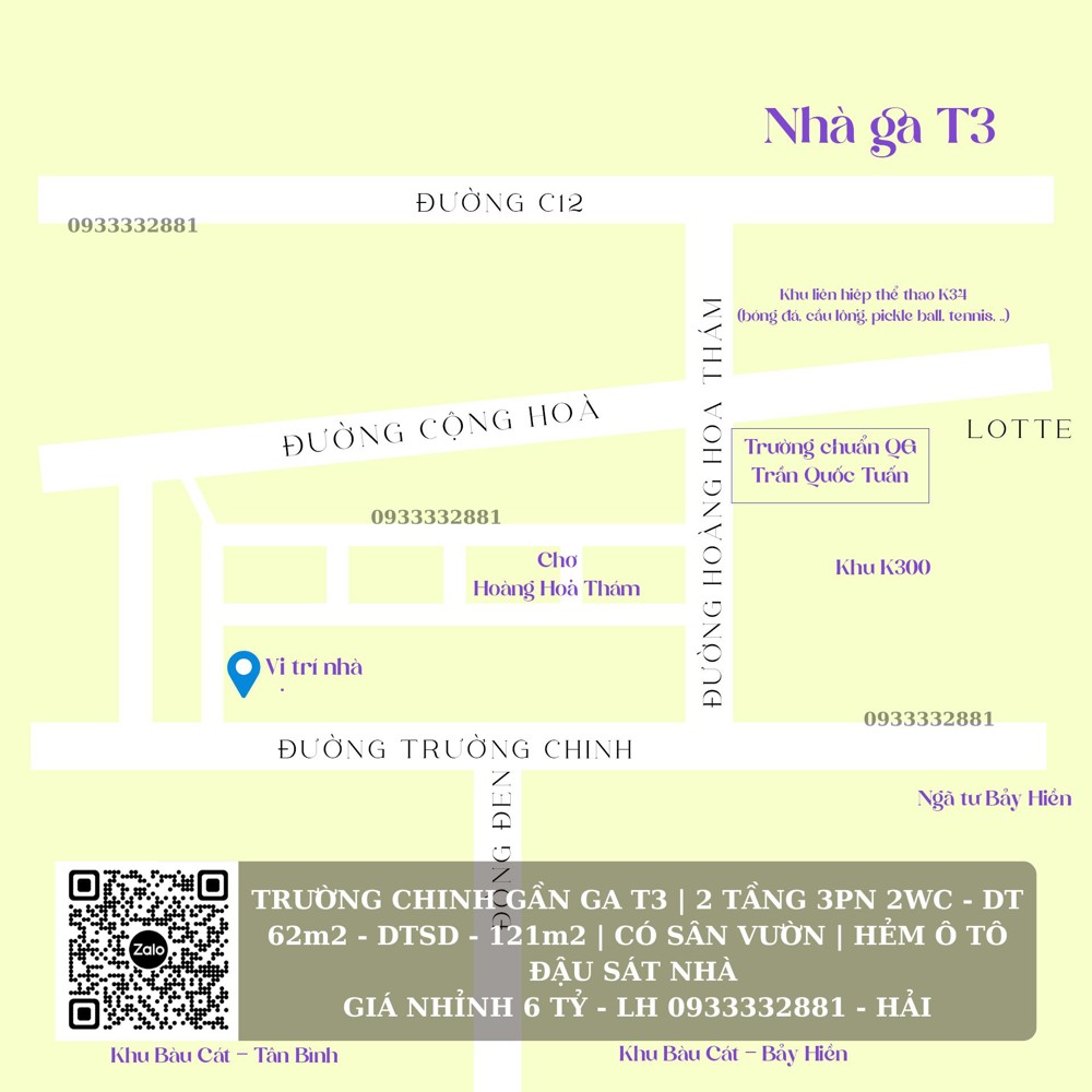 HXH TRƯỜNG CHINH 63m2 CẠNH GA T3, BẢY HIỀN. NHÀ MỚI VÀO Ở NGAY NHỈNH 6 TỶ CÒN TL