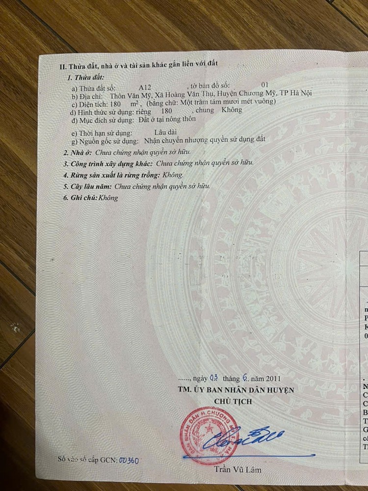 SIÊU PHẨM 180M TẠI HOÀNG VĂN THỤ-CHƯƠNG MỸ-HÀ NỘI