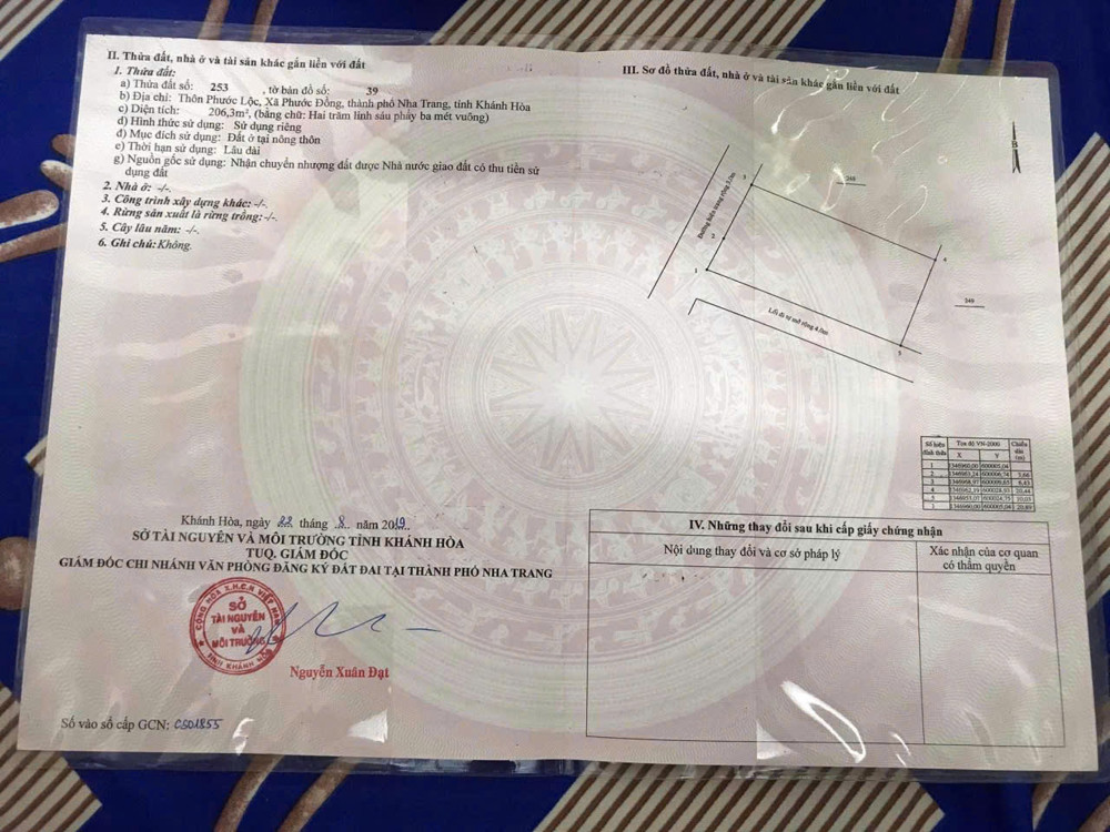 Hàng VIP Phước Lộc. Phước Đồng. Lô Góc 2 mặt tiền 206m2. Giá chỉ 2ty769tr