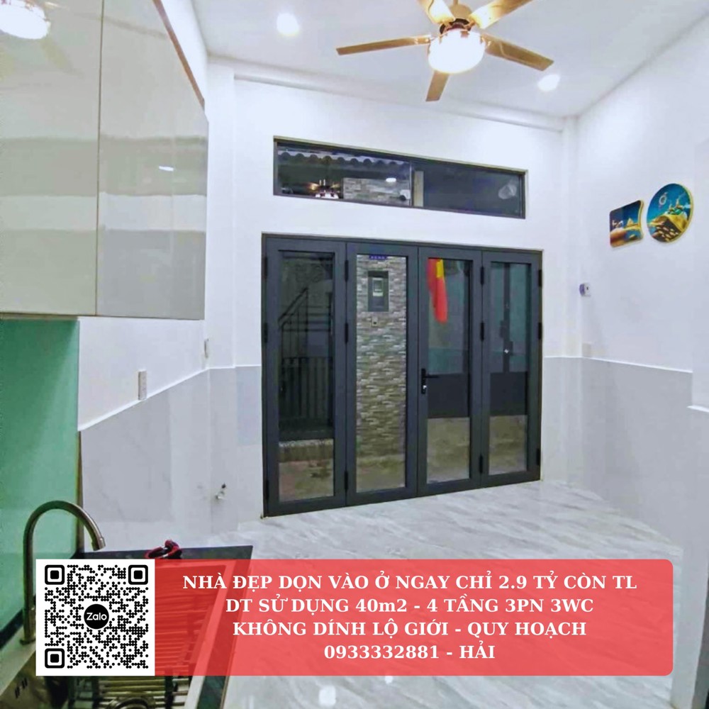 2.9 TỶ CÒN TL - ĐƯỜNG ÂU CƠ - NHÀ ĐẸP VÀO Ở NGAY 4 TẦNG 3PN 3WC  NGAY VÒNG XOAY LÊ ĐẠI HÀNH