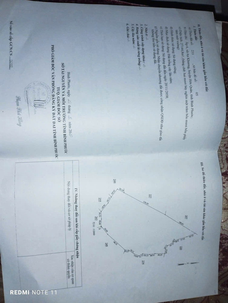 Chính chủ bán đất ấp 6, xã An Khương, Hớn Quản, Bình Phước