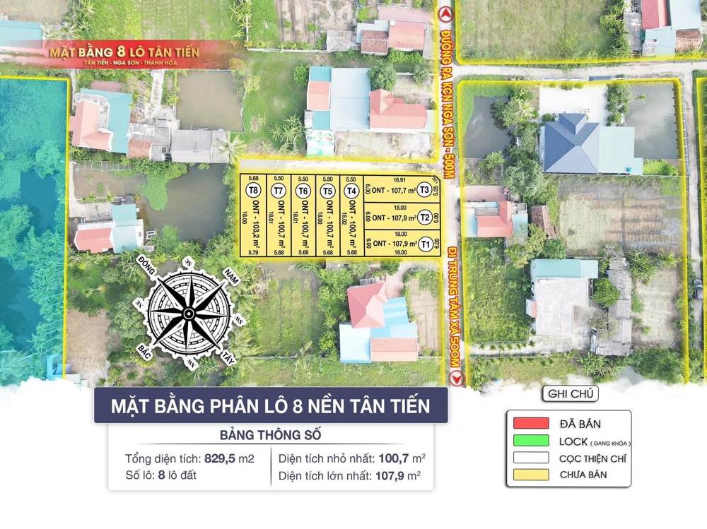 8 LÔ ĐẸP DUY NHẤT – SỔ SẴN, GIÁ CHỈ HƠN 300TR