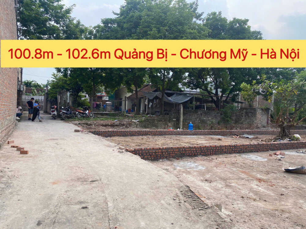 SIÊU PHẨM 2 LÔ ĐẤT 100.8M VÀ 102,6M TẠI QUẢNG BỊ-CHƯƠNG MỸ-HÀ NỘI