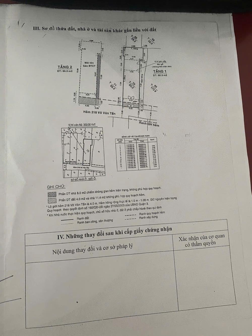Bán nhà sát mặt tiền Võ Văn Tần, Quận 3 – 4x15m, 2 Tầng, Giá 12.5 Tỷ