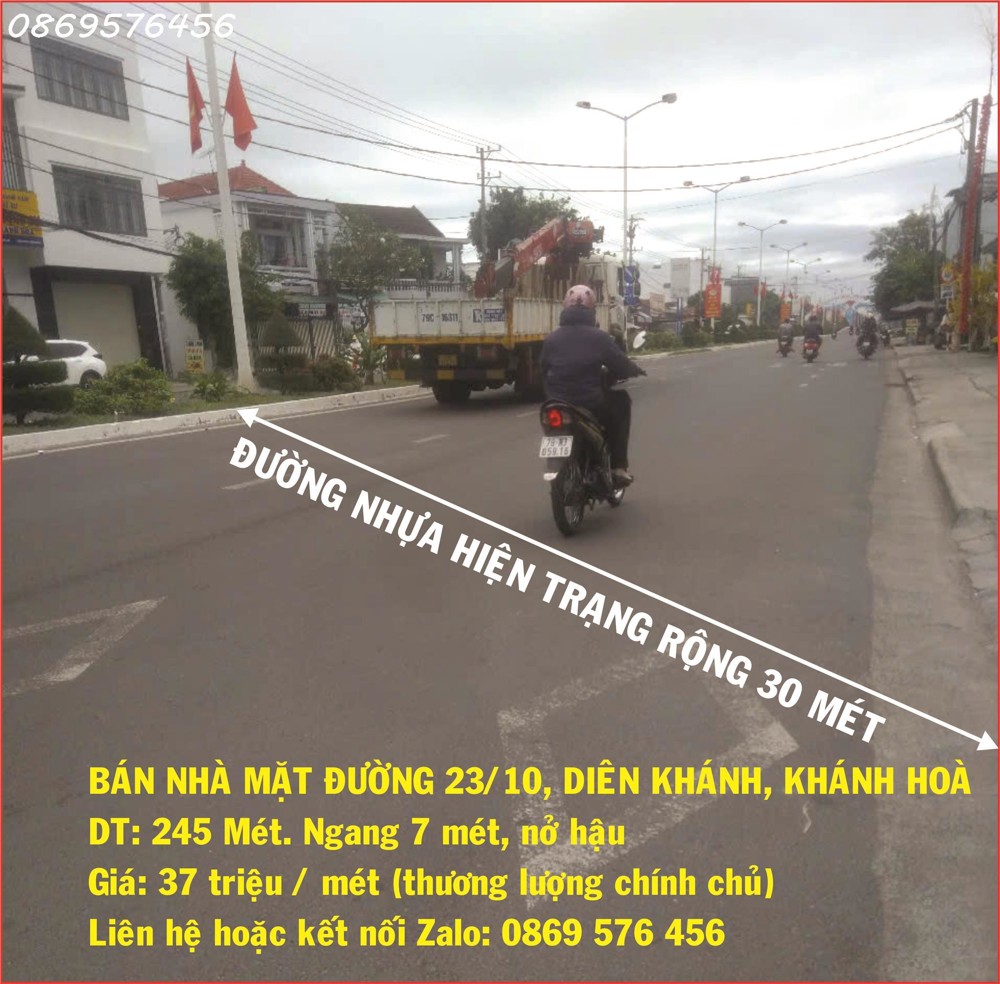 BÁN CĂN NHÀ MẶT TIỀN ĐƯỜNG 23/10, NHA TRANG