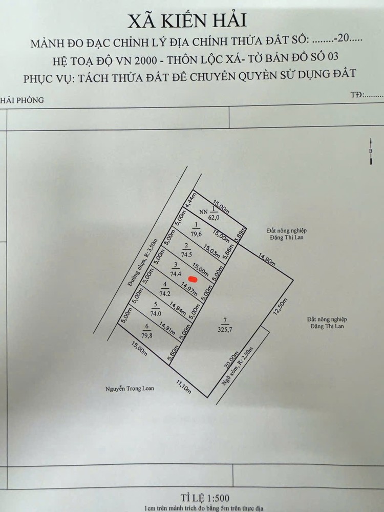 Bán đất F0 giá hiếm chỉ 1,3x tỷ – lô đẹp Lộc Xá, Kiến Thụy, Hải Phòng  ZALO 0567 222 555