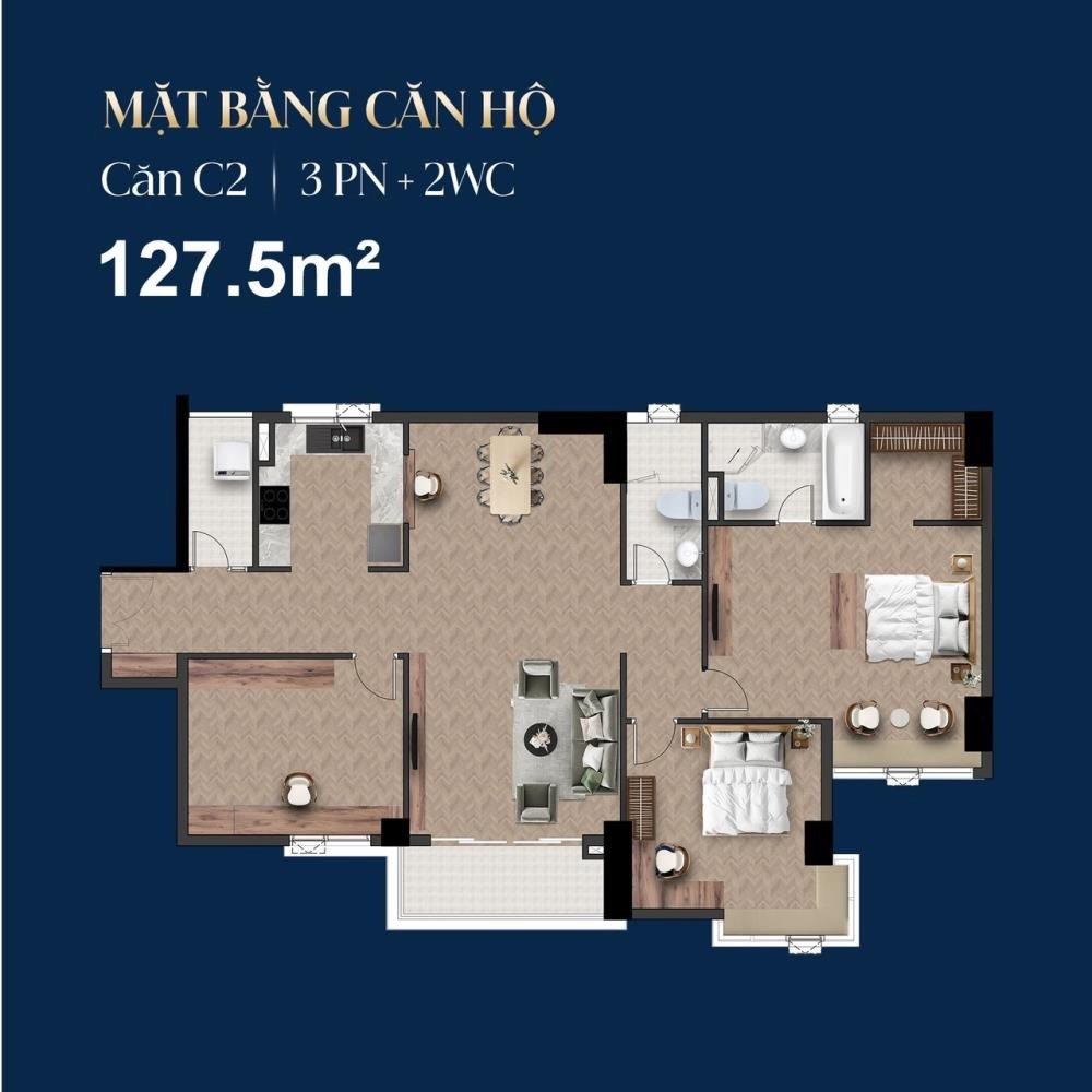Bán Căn Hộ Terra Luxury 2PN, 69m2 - Giá 3.8 Tỷ - View Đẹp, Bình Chánh