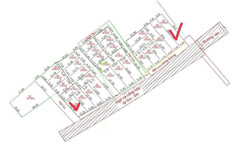 ĐẤT GẦN CHỢ QUÝ KIM – 64,8M² NGANG 5,7M, GIÁ CHỈ 1.7XX TỶ – LÔ HIẾM TRỤC 353  ZALO 0567 222 555