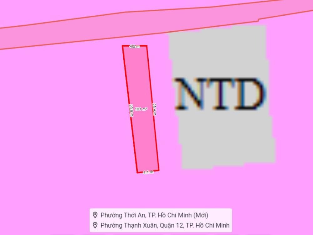 Đất Thạnh Xuân 31, Quận 12: 100m2 SHR, HXH, Giá 4.25 Tỷ