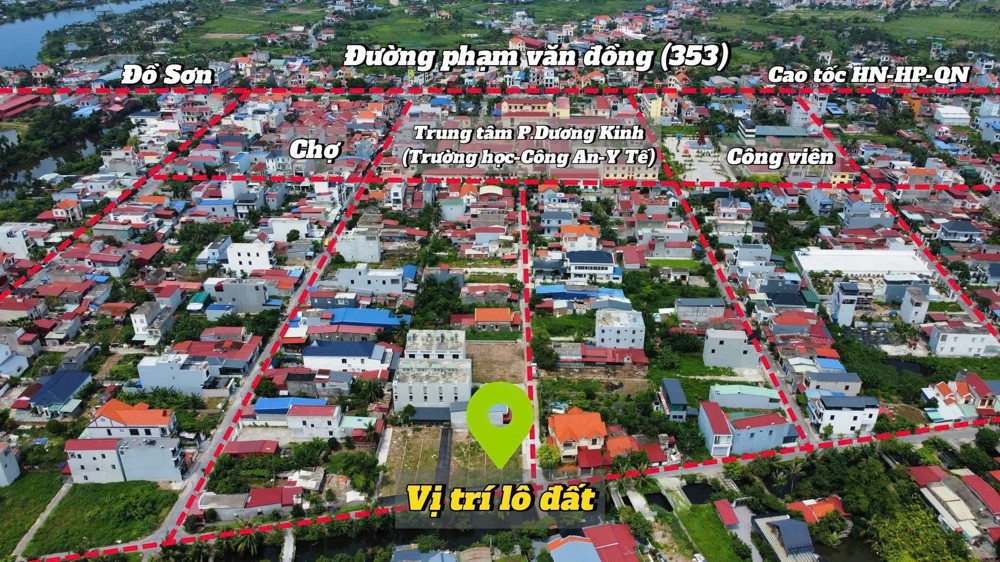 Đất mặt đường Hải Thành 2 – gần Vinhomes Dương Kinh, giá chỉ 2.4x tỷ  ZALO 0567 222 555