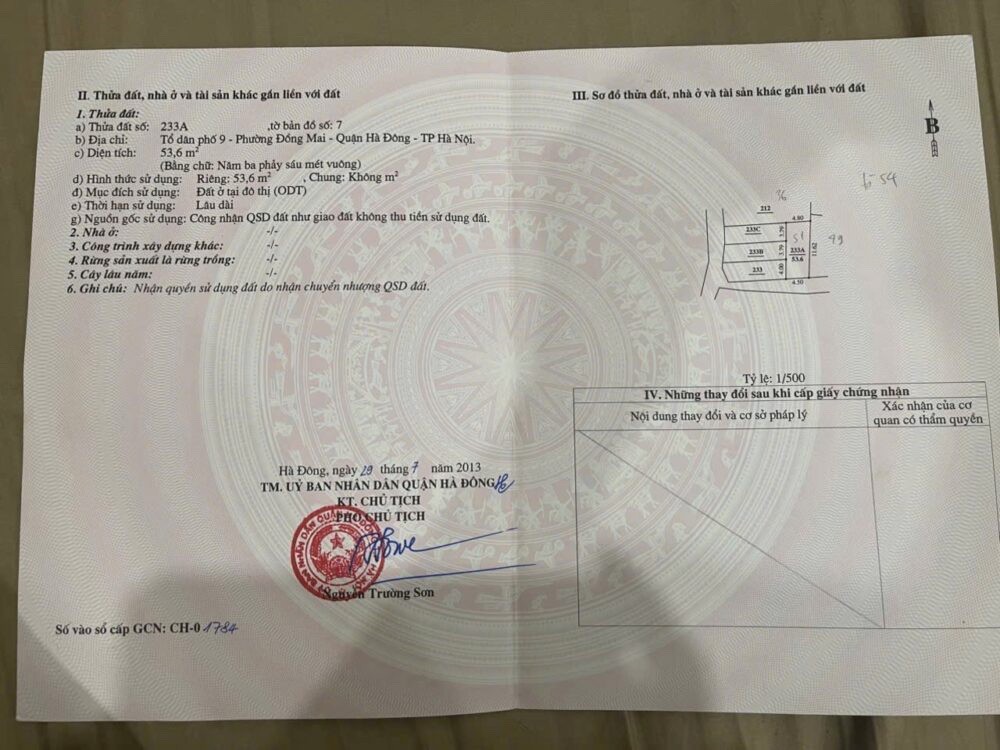 LÔ ĐẤT SIÊU HIẾM 53,6M TẠI ĐỒNG MAI-HÀ ĐÔNG-HÀ NỘI
