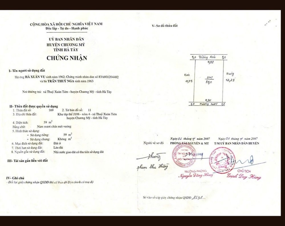 SIÊU PHẨM 59M TẠI THỦY XUÂN TIÊN-CHƯƠNG MỸ-HÀ NỘI