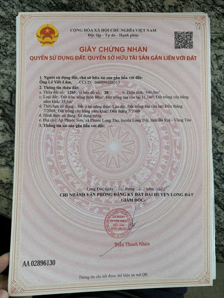Chủ bán 8 nền liền kề phướclong thọ gần kcn đát đỏ