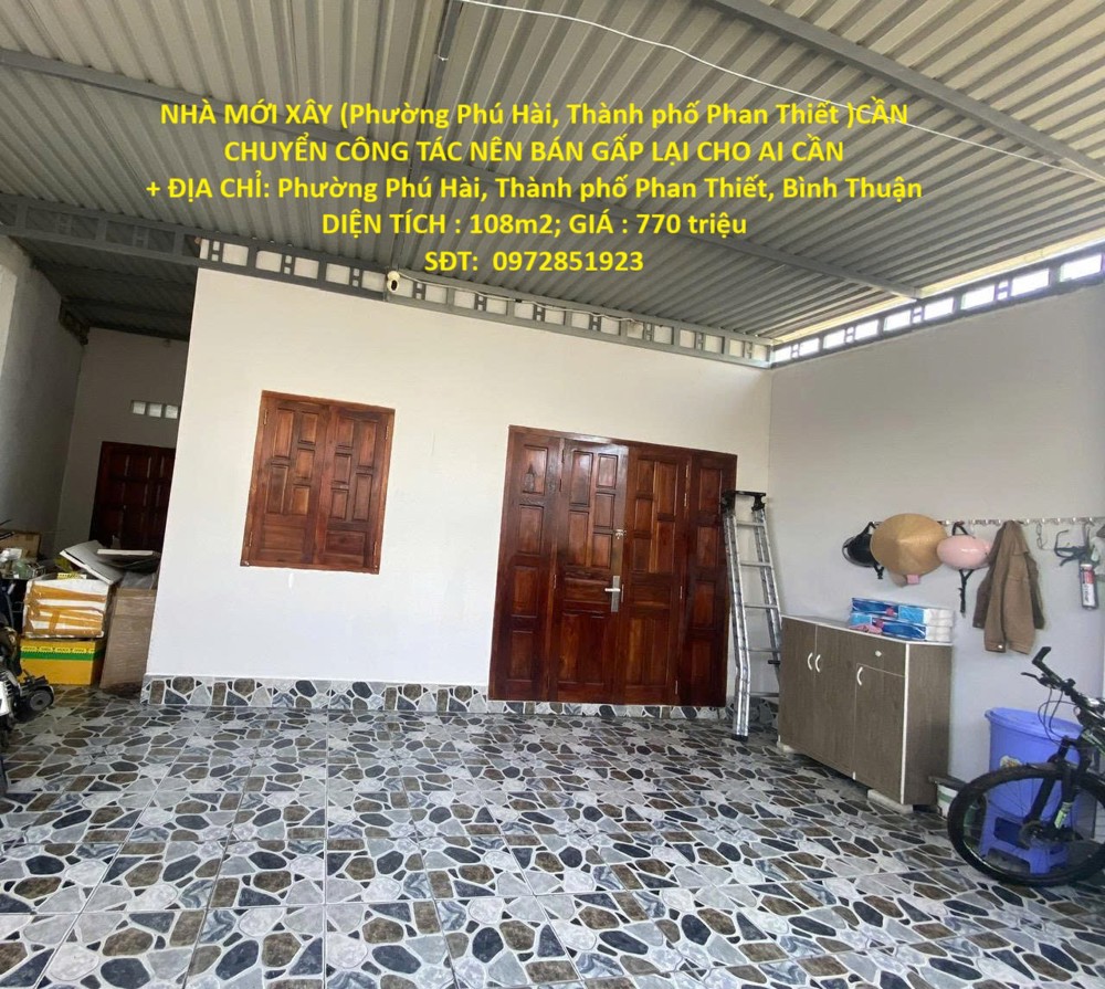 Nhà Mới Xây (Phường Phú Hài, Thành Phố Phan Thiết )Cần Chuyển Công Tác Nên Bán Gấp Lại Cho Ai Cần