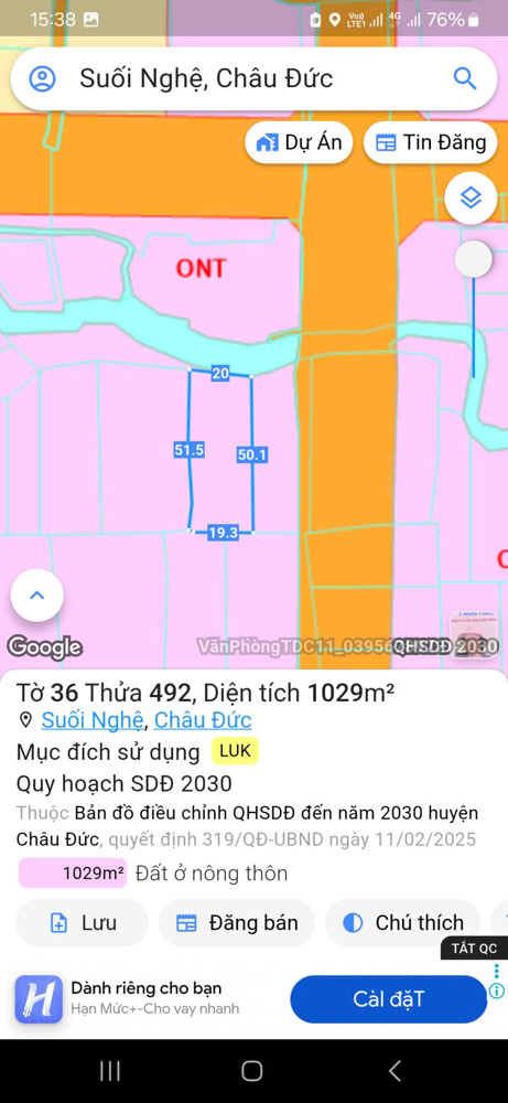 Chủ bán 55m mặt tiền 56b suói nghệ
